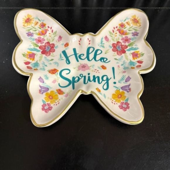 The Pioneer Woman Other - Butterfly Hello Spring Trinket Dish‎ Jewelry Candy Tray Decorative Accent